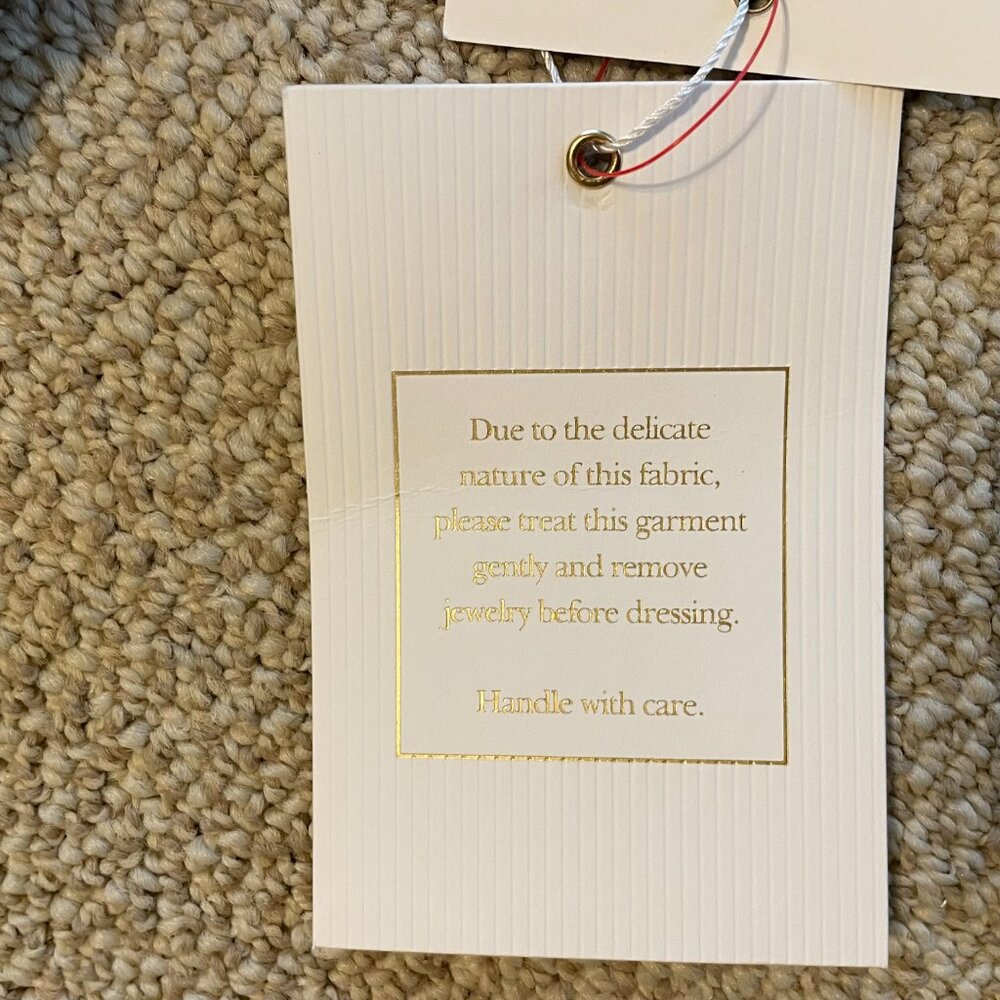 Mac Duggal Wrap Front Beaded Maxi Dress Full Length Gown Gold Sequins Women's 2 - Picture 14 of 16